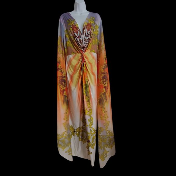 Venus Long Tropical Vacation Tropical Resort Cruise Ethereal Dress L Exotic - Picture 2 of 15